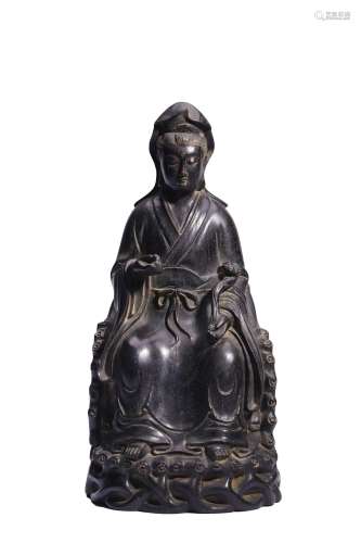Rosewood Buddha Statue