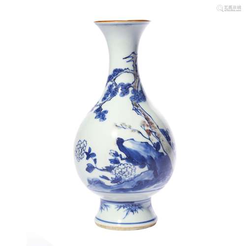 Blue and White Porcelain Prosperity Vase