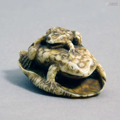 A 19th century Japanese netsuke from Meiji period. Signed Gy...