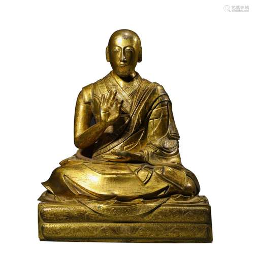 Gilt Guru Statue