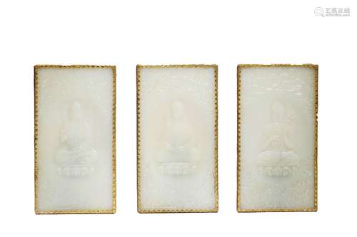 A Set of Buddhist Plaque Wrap in Silver Gilt