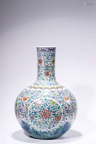 Eight Treasure Pattern Doucai Vase