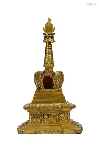 Gilt Buddhist Stupa