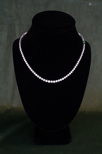 Platinum Diamond Tennis Necklace