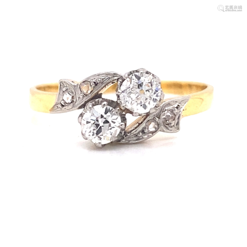 1920’ 18K Diamond Round Ring