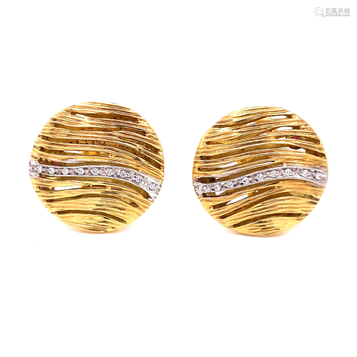Roberto Coin 18K Diamond Round Earrings