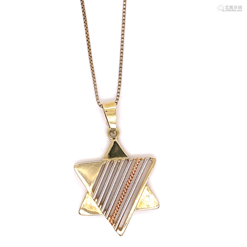 14k Star of David Pendant