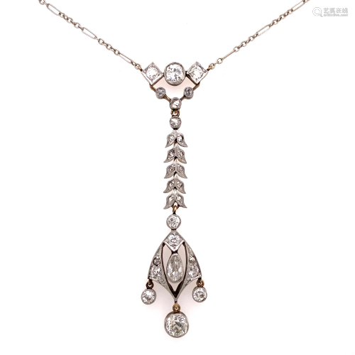 1920’ Platinum Diamond Pendant