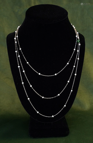 Platinum Pearl Long Chain