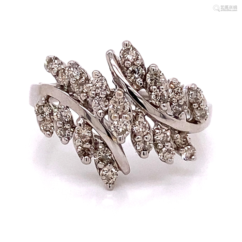 14k Cluster Diamond Ring