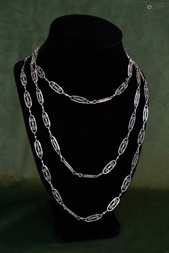 Platinum Victorian Long Chain