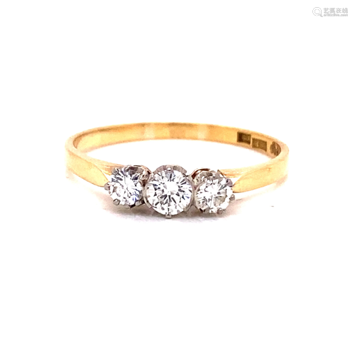 18k 1920’s Diamond British Ring