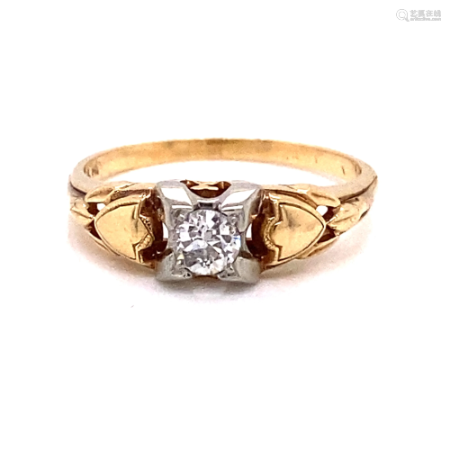20’s 14k Diamond Engagement Ring