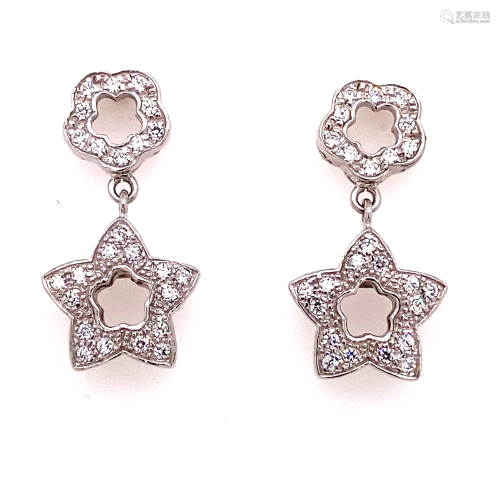 18k Diamond Star Earrings