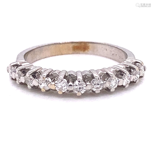 18k Half Eternity Diamond Wedding Band