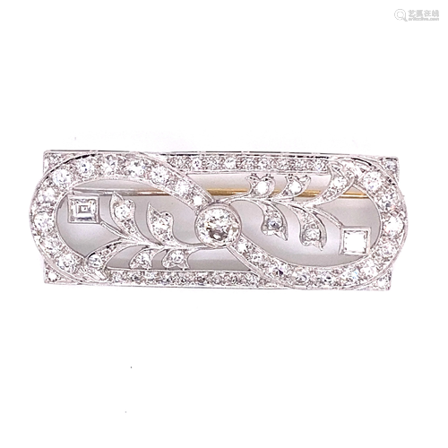 Platinum Diamond Brooch