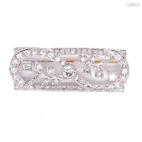 Platinum Diamond Brooch