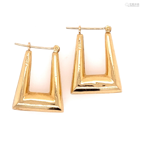 14k Square Earrings