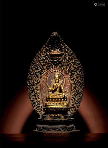 十八世紀 銅鎏金觀音像