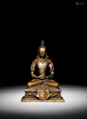 十七世紀 銅無量壽佛座像