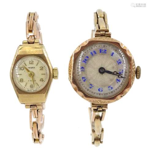 Early 20th century 9ct gold ladies wristwatch