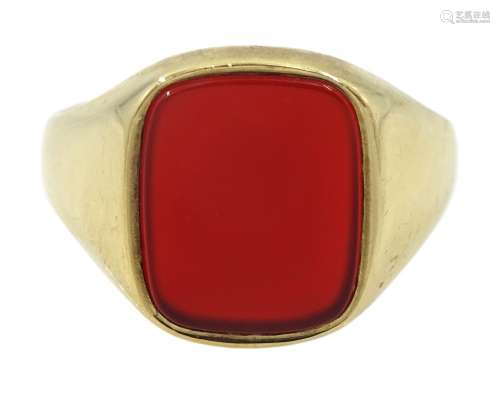 9ct gold carnelian signet ring