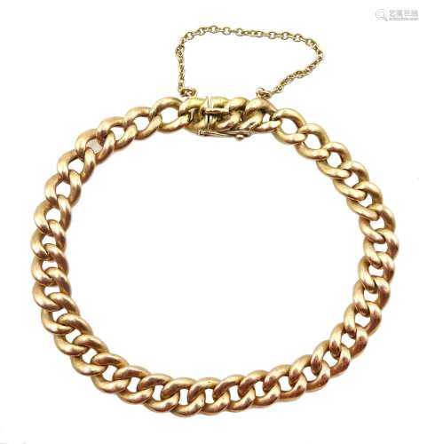 Early 20th century gold curb link bracelet