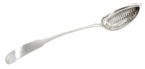 George III Irish silver straining spoon