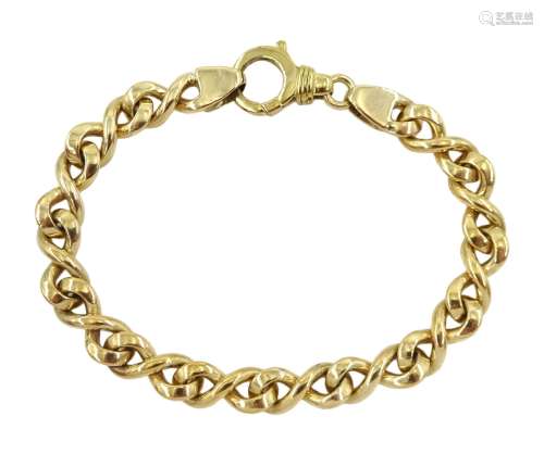 9ct gold figure of eight link bracelet