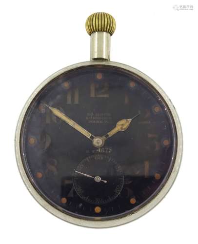 WWI Royal Flying Corps keyless lever pocket watch by Doxa