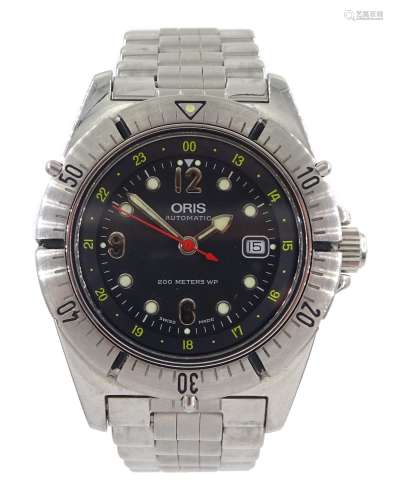 Oris automatic stainless steel divers wristwatch