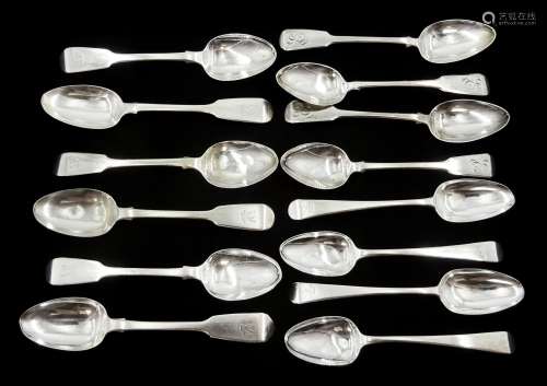 Set of six Victorian silver teaspoons