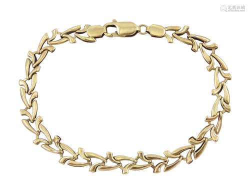 9ct gold link bracelet hallmarked