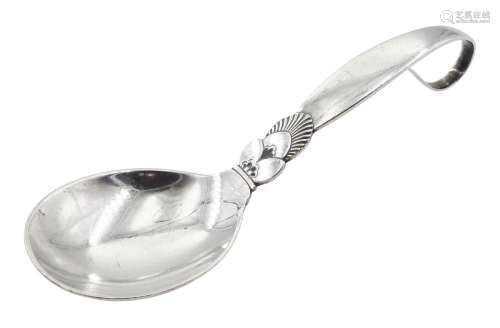 Danish silver spoon cactus design with loop handle