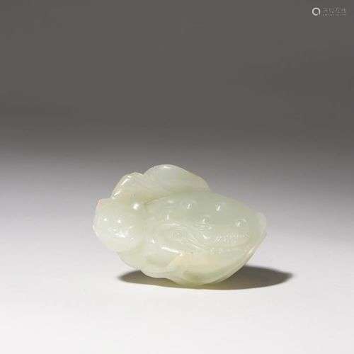 JADE CÉLADON CHINOIS PÂLE DE LA Gousse DE LOTUS QIANLONG 173...