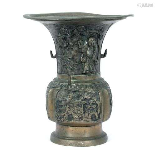 VASE EN BRONZE, CHINE, XIXème SIECLE