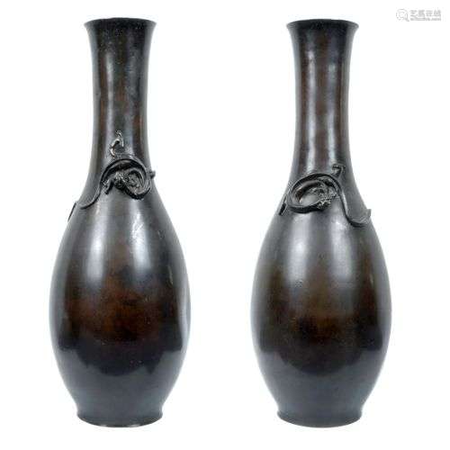 PAIRE DE GRAND VASES, CHINE EPOQUE QING