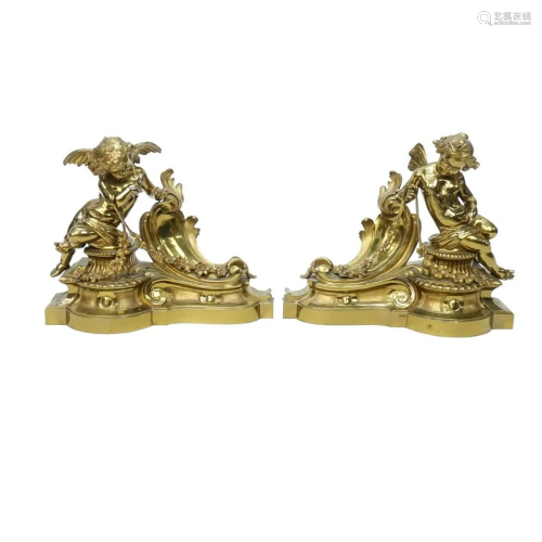 Bronze Andirons