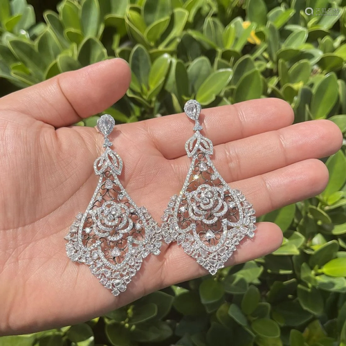 Diamond and 18K Earrings