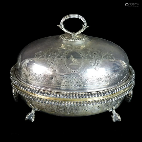 English Silverplate Entree Dish