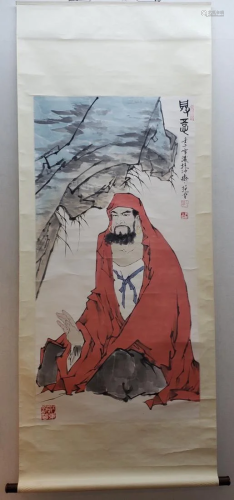 CHINESE PORTRAIT PAINTING OF BODHIDHARMA, FAN ZENG
