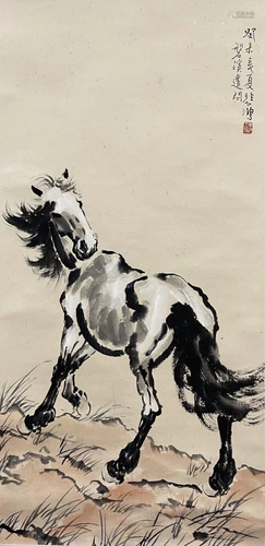 A CHINESE PAINTING OF STEED, XU BEIHONG