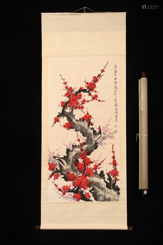 A CHINESE 'PLUM BLOSSOM' PAINTING, GUAN SHANYUE