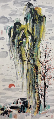 A CHINESE PAINTING OF SCENARY, WU GUANZHONG