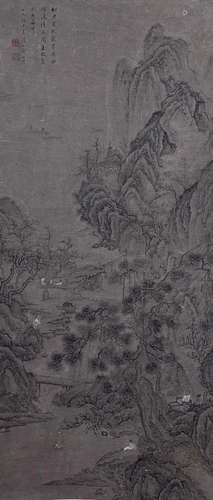 A PAINTING OF SCHOLARS IN MOUNTAINS, FANG SHISHU