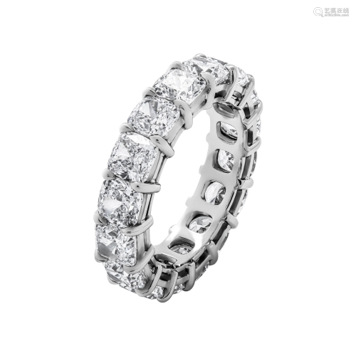 Eternity band 8.59 Carat Cushion Cut Diamonds Mounted