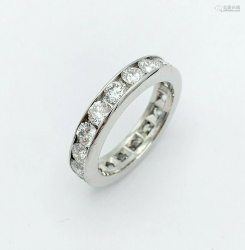 Tiffany & Co PT 950 2ct Diamond 4.2mm Band Ring