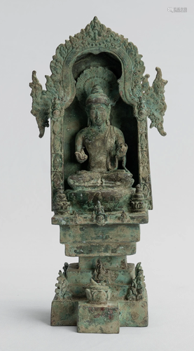 Antique Indonesian Style Bronze Seated Javanese