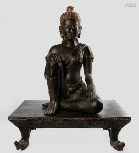 Antique Khmer Style Bronze Yeay Mao or Lok Yeay Mao