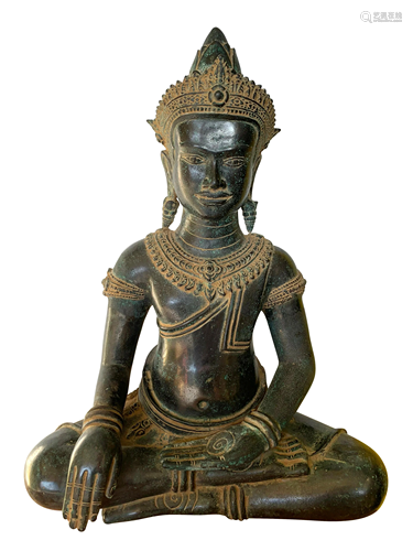 Antique Khmer Style Bronze Enlightenment Angkor Wat